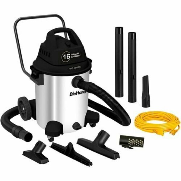 Esm Vacuum, Wet/Dry/Blow, 7ft Hose, 16 Gal, Rich BK ESMDH7000701